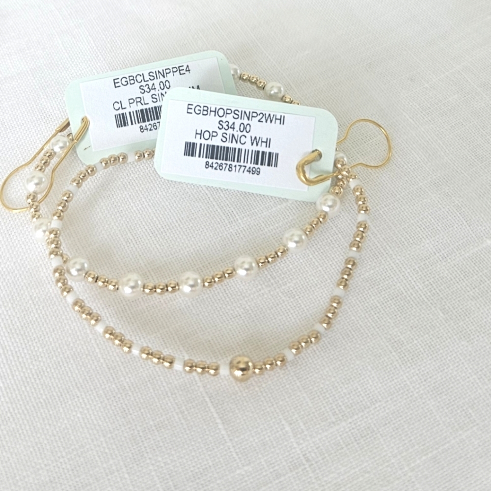Elegant Gold and Pearl Kids Bracelet Set